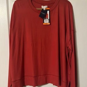NWT. Lucky brand woman’s sweater. Size XXL. Color is brick